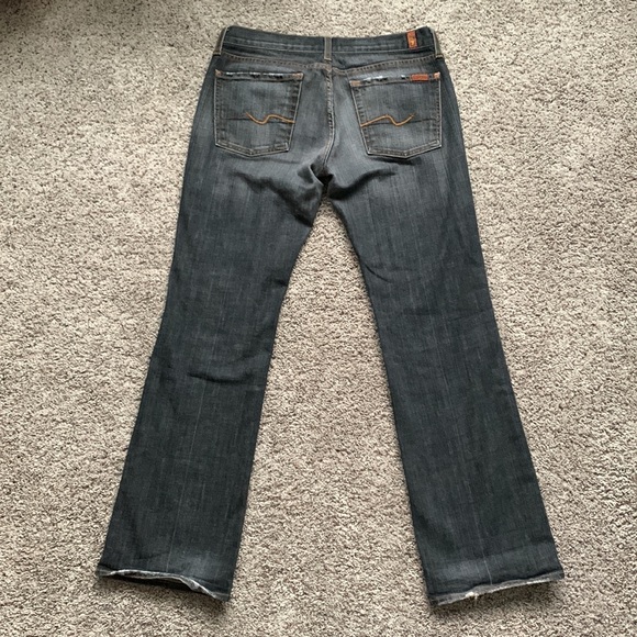 7 for All Mankind Bootcut Black Wash Jeans - Picture 6 of 12